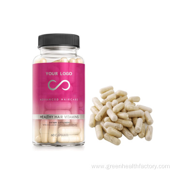 Private Label Vegan Hair Vitamins Capsules Formulated With Biotin Amino Acids Vitamin Capsules Support Hair Growth